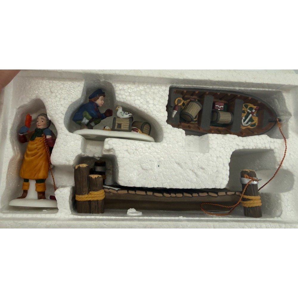 Dept 56 Lobster Trappers Set of 4 Heritage Village Porcelain Accessories‎